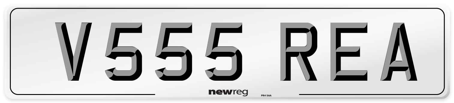 V555 REA Number Plate from New Reg